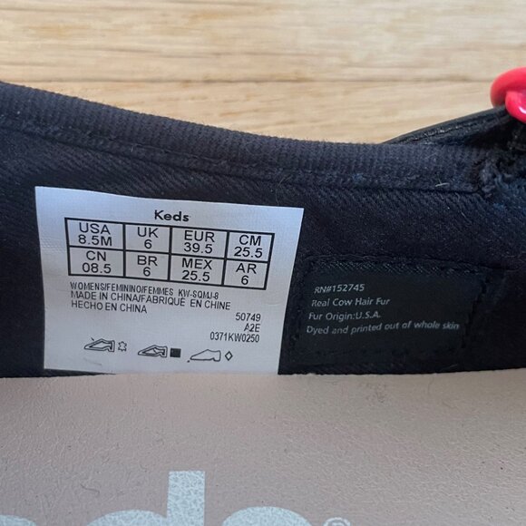 Keds mary jane flats - animal print on real cow hair fur Women's size 8.5 medium - Picture 7 of 7